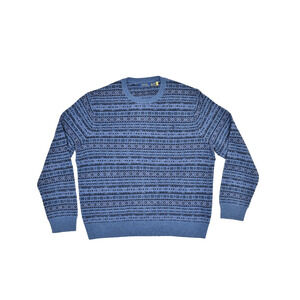 Polo Ralph Lauren Men's Blue Fair Isle Crew Neck Sweater Size XXL Long Sleeve